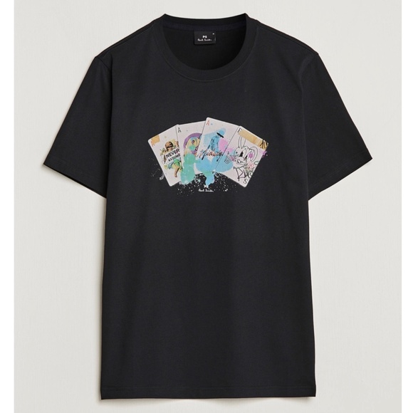 NWT PS by Paul Smith Cards T-Shirt Organic Cotton Medium - Picture 4 of 15